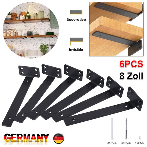 Regalhalterung schwarz - 8",