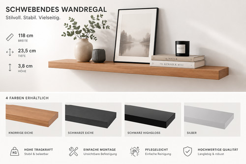 Schwebendes wandregal mit - schwebendes,